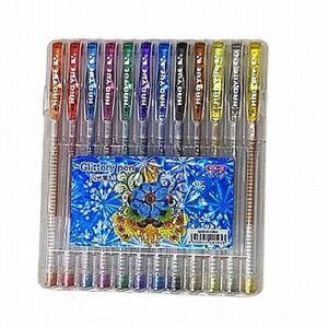 עטים נוצצים זוהרים 12 במארז
