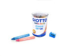 ⁦צבעי שעווה עבים 36 יח' + מחדד בכוס GIOTTO⁩ – תמונה ⁦2⁩