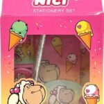 NICI מארז כתיבה מחברות+דבקיות+מחדד+מחק+עט ממתקים