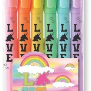סט 6 טושים פסטל LOOPY יוניקורן לאב