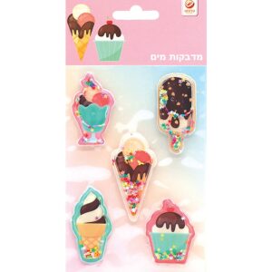 מדבקות מים גלידות